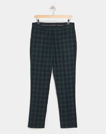 Tonal Tartan Check Suit Trousers