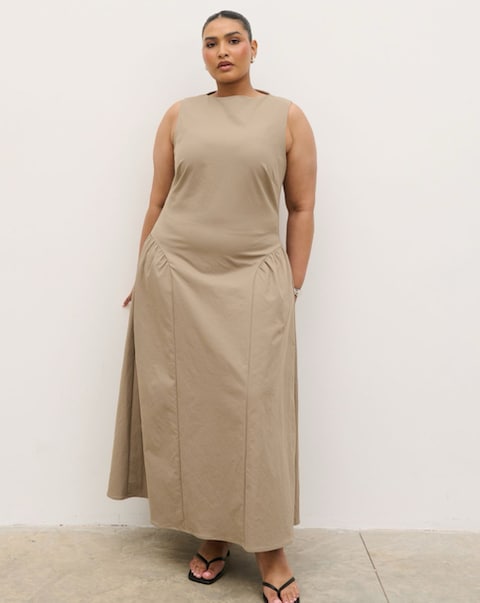 Pretty Lavish Sylvie Slash Neck Midaxi Dress
