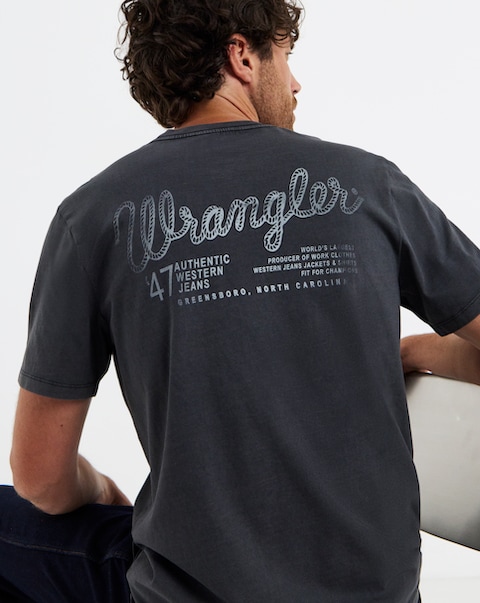 Wrangler Front/Back Graphic T-Shirt - Black