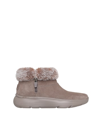 Skechers Taupe On The Go Encore Snow Capped Boots - Wide Fit (E)