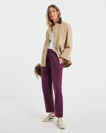 Burgundy Barrel Leg Jogger