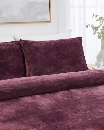 Plain Plush Fleece Duvet Cover Set