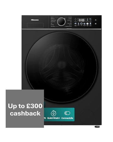 Hisense 3i 9kg 1400rpm KitchenFit Washing Machine Black