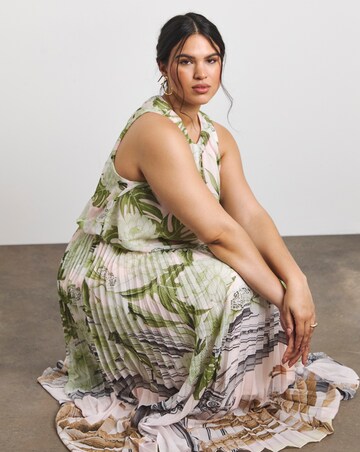 Joanna Hope Printed Pleated Dress