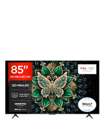 TCL 85C6K-UK 85in 4K Mini LED HDR Smart Fire TV with Freely