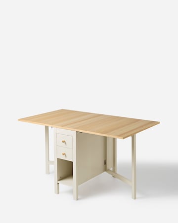 Nelle Dropleaf Two Tone Dining Table
