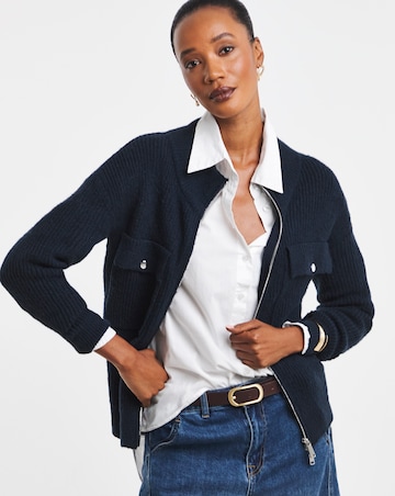 Military Knitted Bomber Jacket
