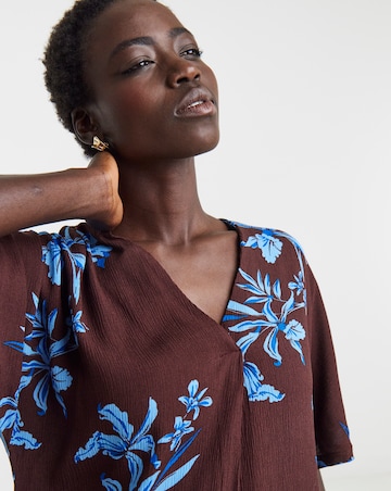 Printed Crinkle Tunic