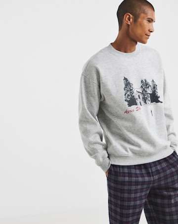 Christmas Graphic Sweatshirt Pyjama Set