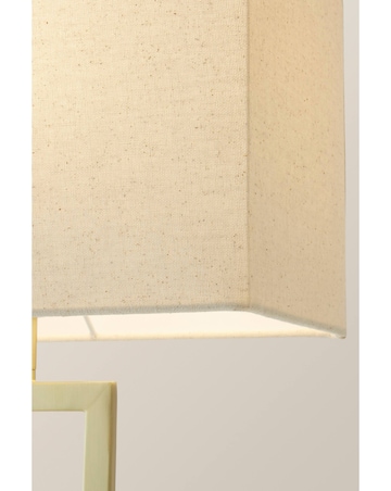 ValueLights Gloria Gold Double Stem Table Lamp with Rectangular Shade