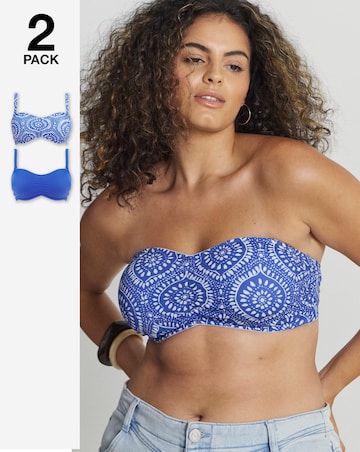 2 Pack Value Bandeau Bikini Tops