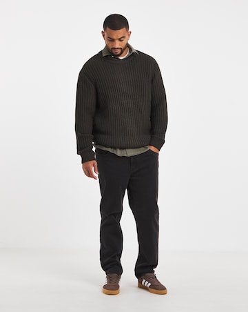 Jack & Jones Jaxon Crew Knit Jumper - Brown
