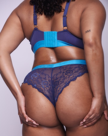 Lemonade Dolls Signature Lace High Waist Brazilian Navy Blue