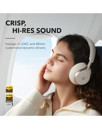 Soundcore Space One Noise Cancelling Over-Ear Headphones - White