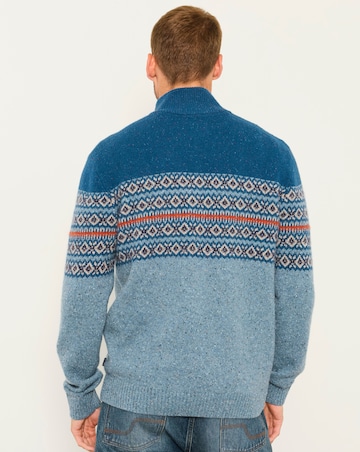 FatFace Fostal Half Neck Jumper - Blue