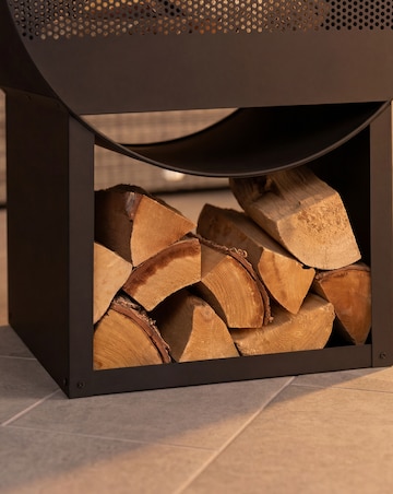 Charles Bentley Black Steel Chimenea