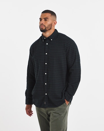 Jack & Jones Premium Stanley Flannel Long Sleeve Shirt - Blue