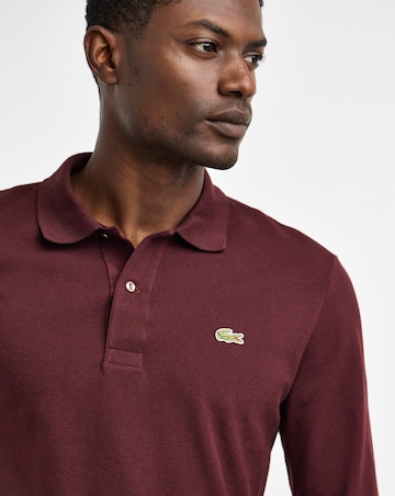 Lacoste Classic Long Sleeve Pique Polo - Burgundy