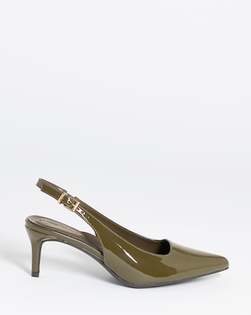 Aspen Pointy Toe Slingback Shoes - Wide Fit (E)