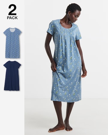 Julipa Value (2 Pack) Floral Print Midi Nighties