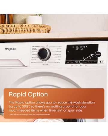 Hotpoint Anti Stain 9+6kg- White + Installation