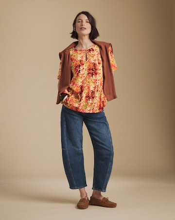 Julipa Printed Crinkle Blouse