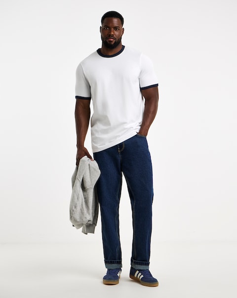 Contrast Ringer T-Shirt Reg-Fit Long