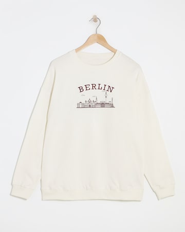 Ecru Berlin Embroidered Sweatshirt