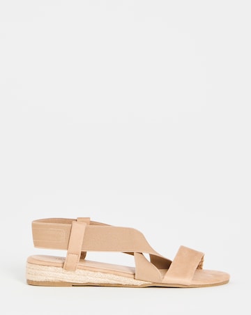 Dia Elasticated Low Wedge Espadrilles - Extra Wide Fit (EEE)