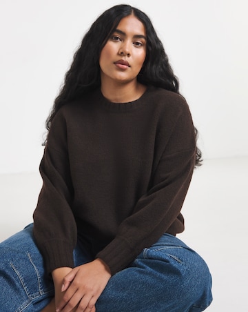 Sponge Crew Neck Volume Sleeve Jumper