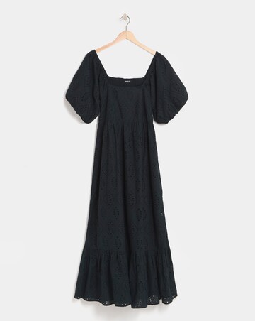 Simply Be Black Broderie Tiered Maxi Dress