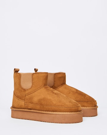 Edith Flatform Warm Lined Chelsea Snug Boots - Wide Fit (E)