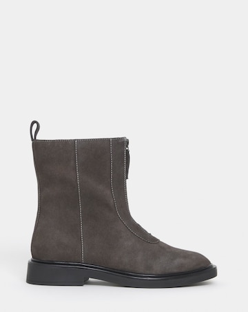 Jessy Zip Detail Ankle Boots - Wide Fit (E)