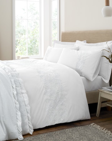 Bianca Embroidery Floral Duvet Cover Set