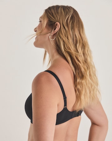 Pretty Secrets Bonded Smoothing Non Wired Balcony Bra (Fits Up To D Cup) Black
