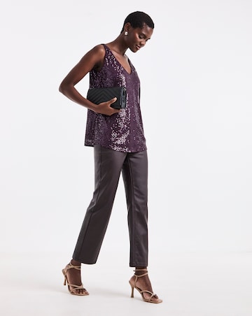 Fig Sequin Vest