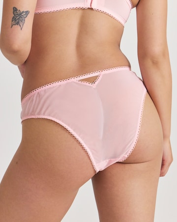 Ann Summers Tease & Trouble Flocked Spot Brazilian Brief Pink