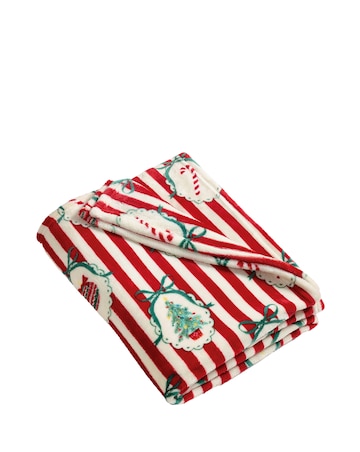 Catherine Lansfield Christmas Vintage Stripe Throw