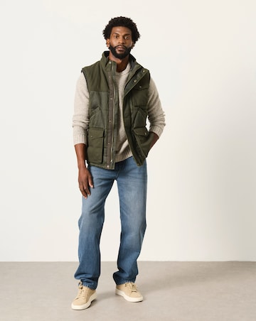 FatFace Broadsands Quilted Gilet (Regular & Tall) - Khaki