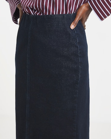 Indigo Denim Smart Pencil Skirt