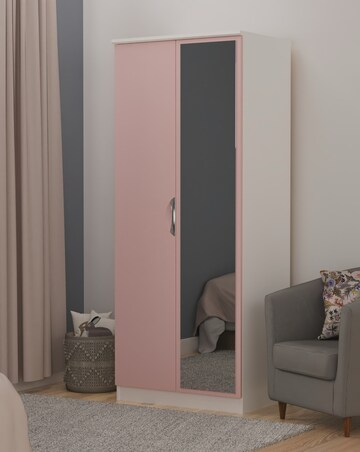 Haydn Ready Assembled 2 Door Mirrored Wardrobe - Kids