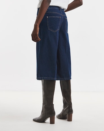 Dark Blue Authentic Denim Culotte Jean