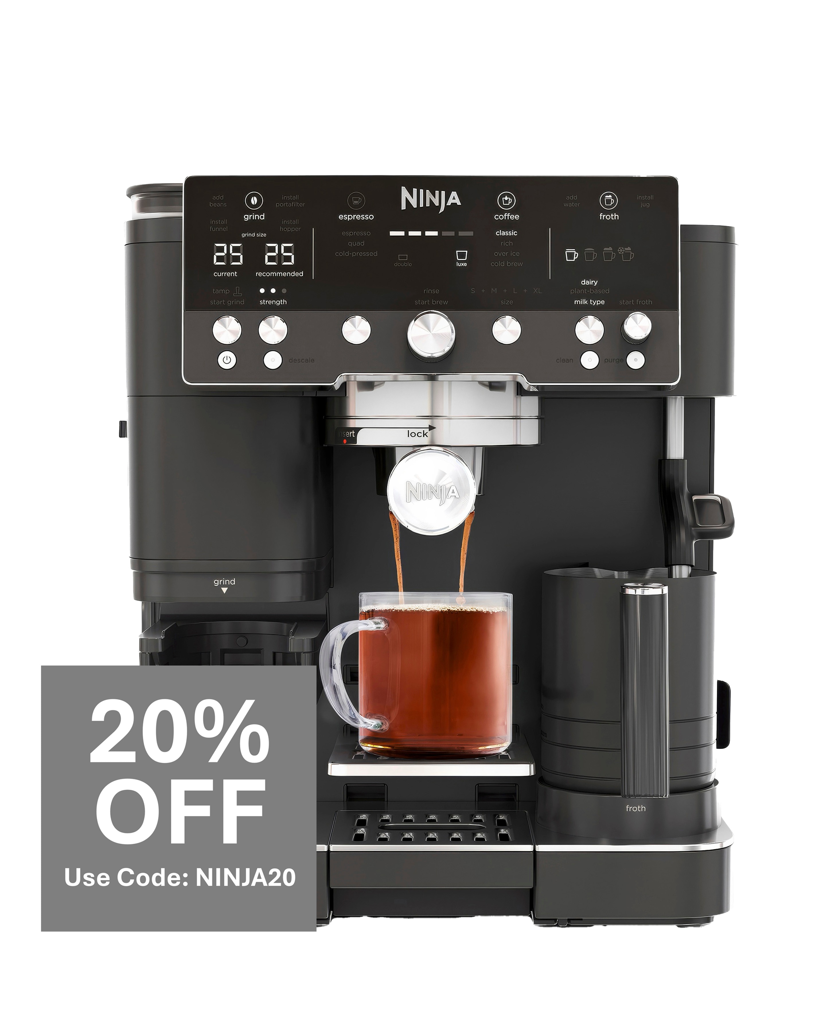 Ninja Luxe Cafe Premier Series Black | Fashion World
