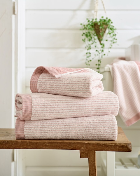 The Lyndon Company Willow Weave Striped 100% Cotton Towel