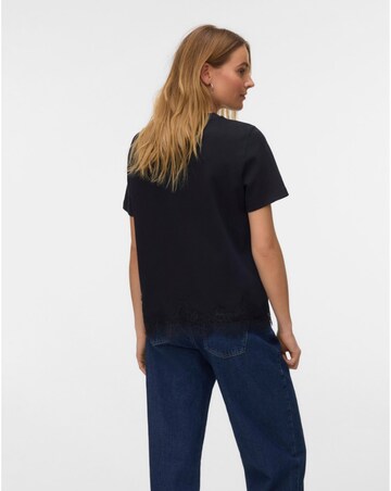 Vero Moda Sara Mette Lace Trim Jersey Top