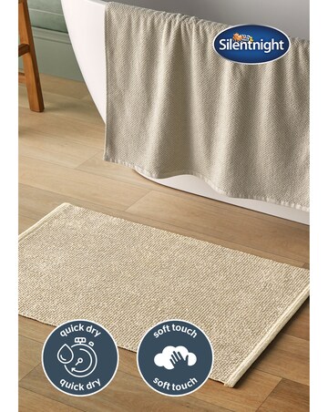 Silentnight Textured Knot Cotton Bath Mat
