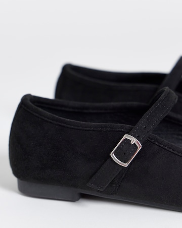 Sophia Mary Jane Flat Shoes - Wide Fit (E)