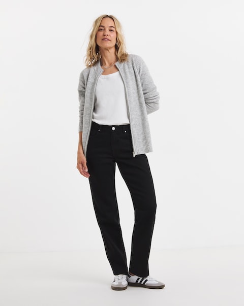 Black Authentic Relaxed Straight Leg Jeans