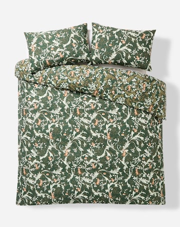 Forest Leaf Scroll Cotton Blend Duvet Cover Set