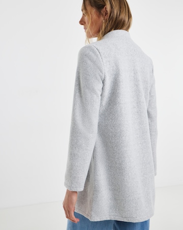 Grey Marl Notch Neck Coatigan